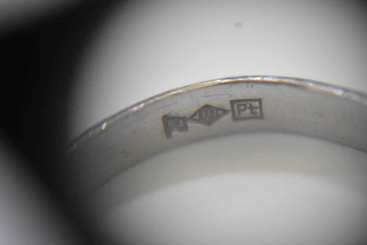 うぶ品 Pt1000刻印 リング 純プラチナ 指輪 約3.8g の画像4