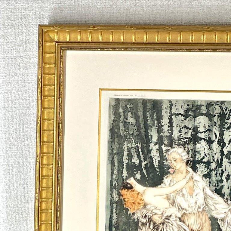 １円～！！真作保証 ルイ・イカール 『カサノヴァ』Louis Icart 1928年 銅版画 人物画 アールデコ 女性 直筆サイン エッチング _画像2