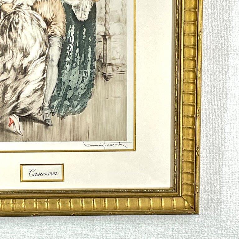 １円～！！真作保証 ルイ・イカール 『カサノヴァ』Louis Icart 1928年 銅版画 人物画 アールデコ 女性 直筆サイン エッチング _画像5