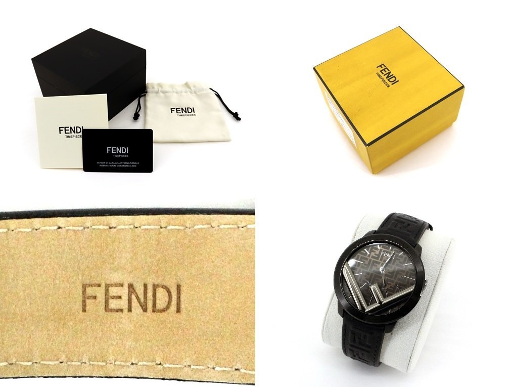 22万新品◆FENDI フェンディメンズ『RUN A WAY』FFモノグラム スイス製ウォッチ腕時計 1円_画像9