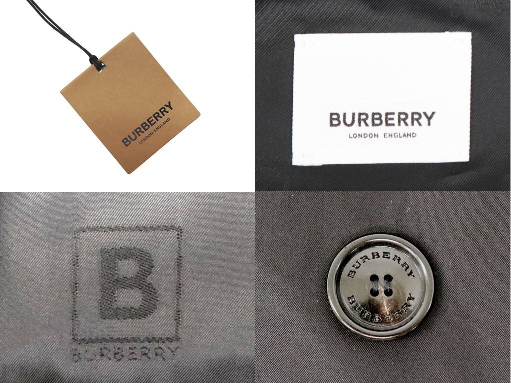 28万新品◆52=XL◆バーバリージャパン◆BURBERRY 肩章付き正統派コットントレンチコート『Britton』黒 1円_画像9