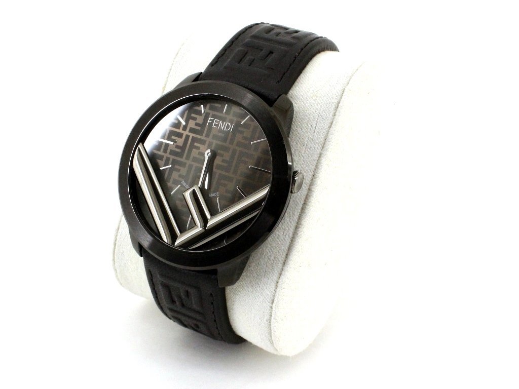 22万新品◆FENDI フェンディメンズ『RUN A WAY』FFモノグラム スイス製ウォッチ腕時計 1円_画像3