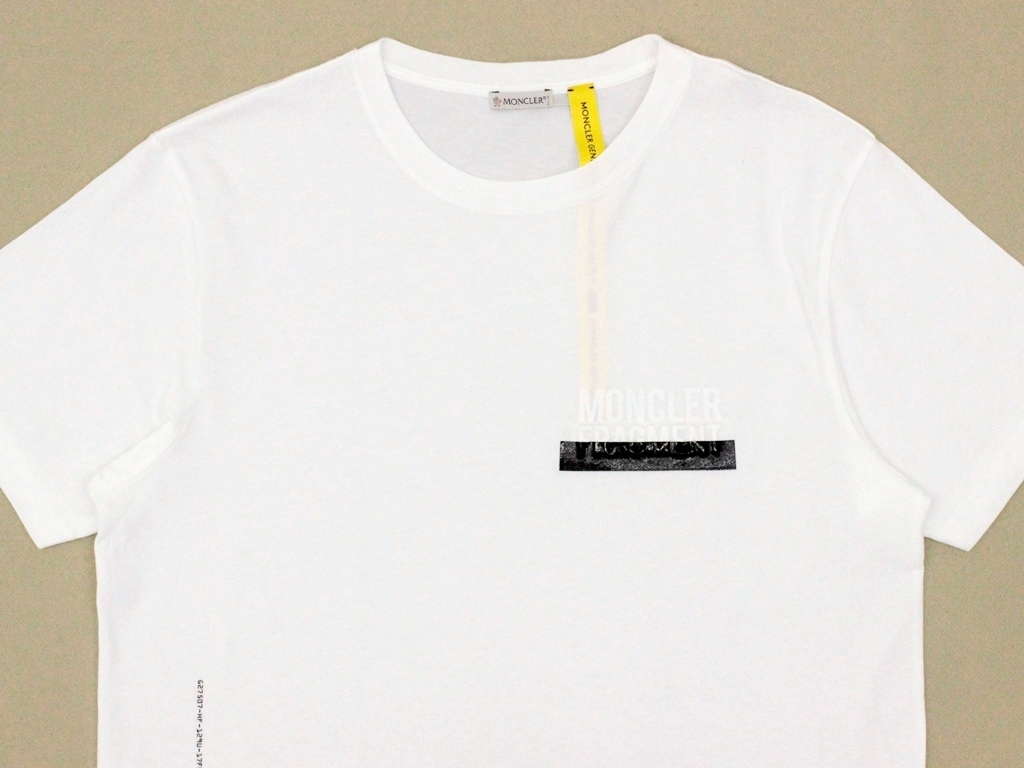 7万新品本物◆モンクレールジーニアス◆M◆FRAGMENT HIROSHI FUJIWARA 7MONCLER白ロゴTシャツの画像2