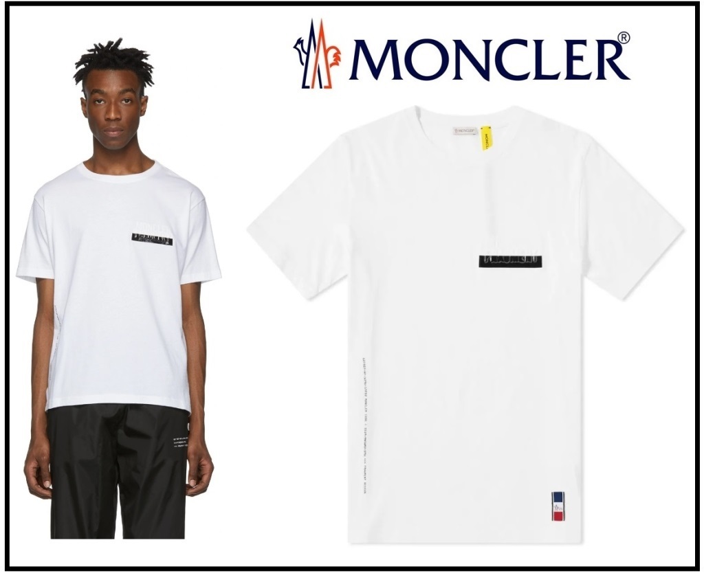 7万新品本物◆モンクレールジーニアス◆M◆FRAGMENT HIROSHI FUJIWARA 7MONCLER白ロゴTシャツの画像1