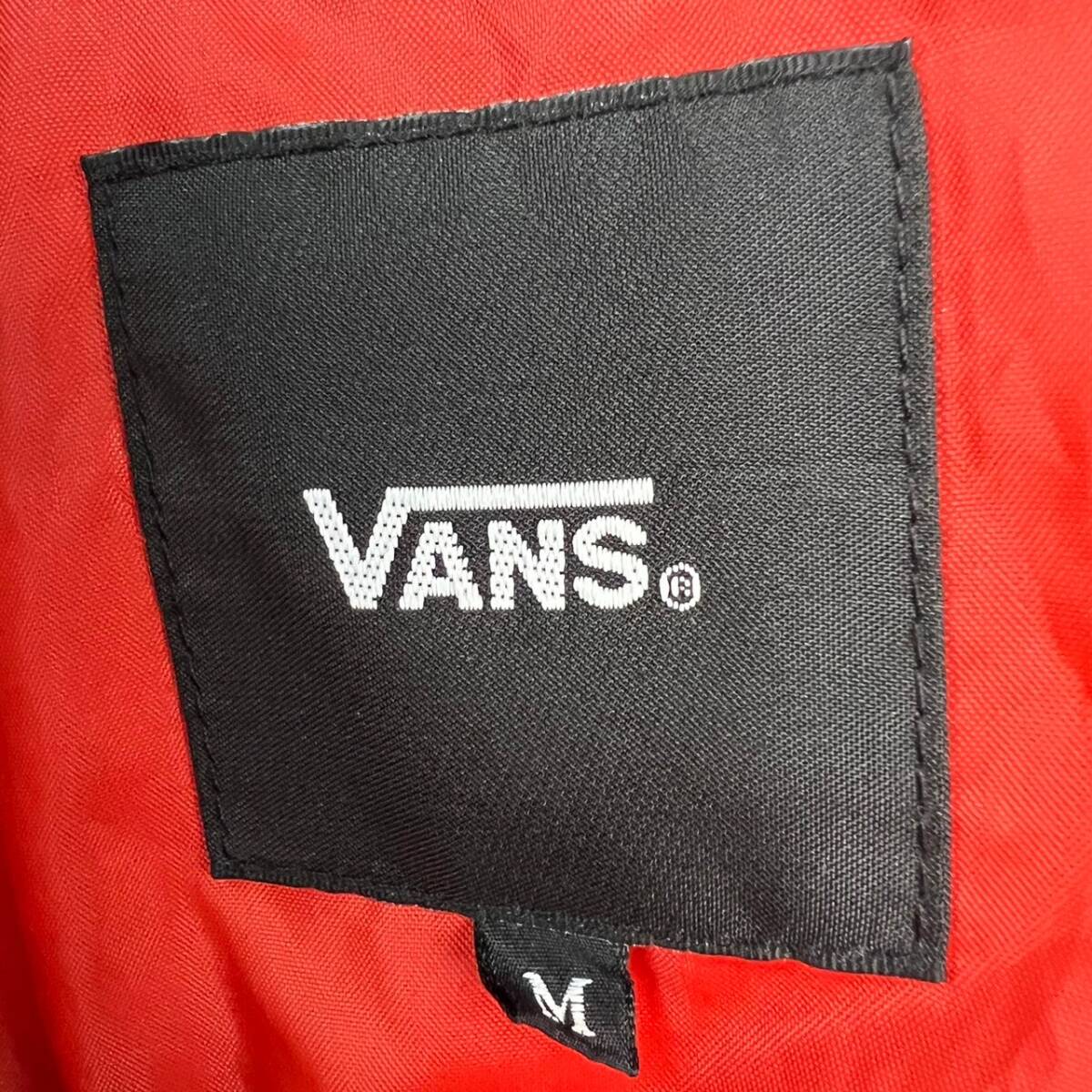 Wm192 正規品 VANS ヴァンズ バンズ MA-1 キルティングボンバージャケット フライトジャケット ブルゾン 黒 ブラック 刺繍 メンズ_画像7