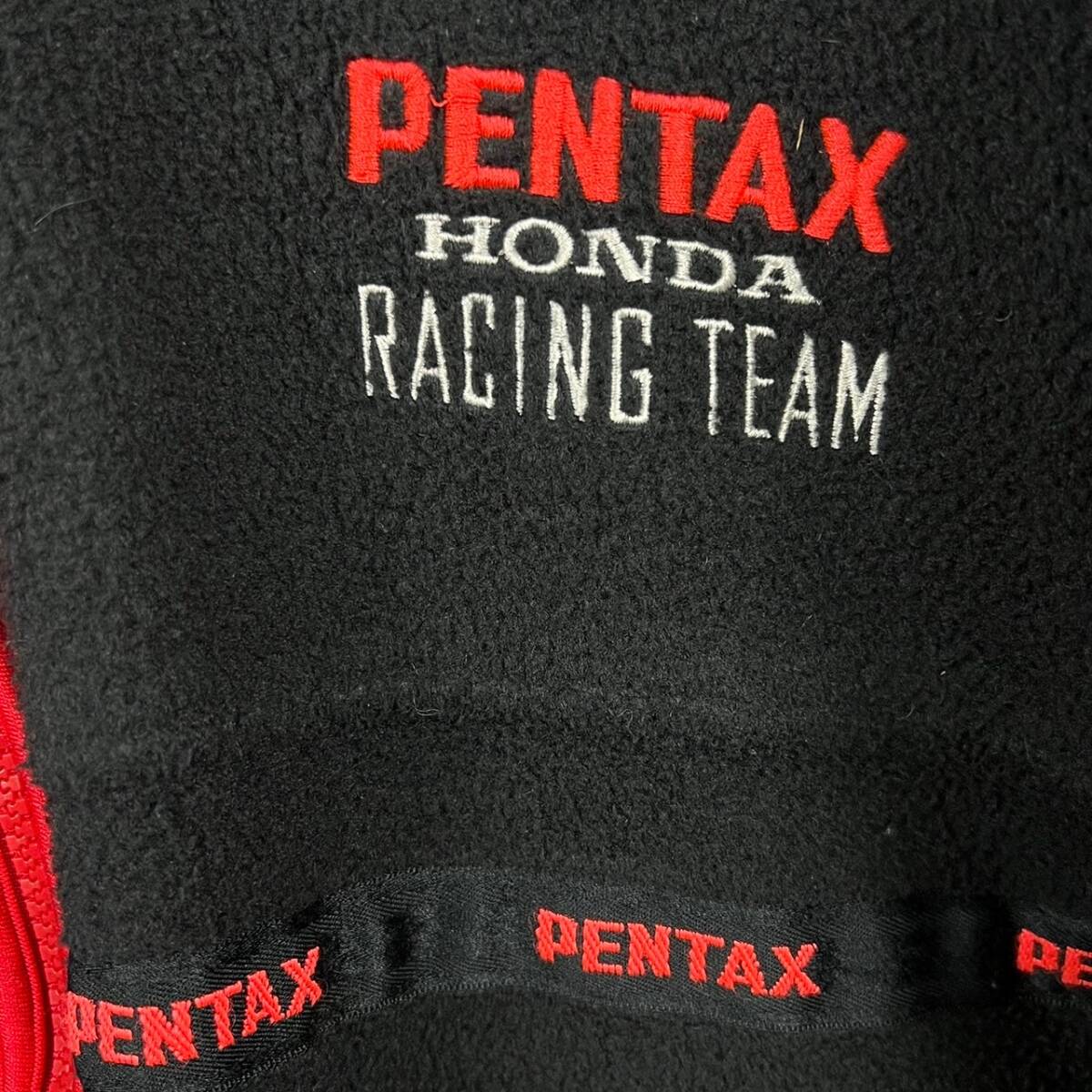 Wm233 PENTAX HONDA RACING TEAM ペンタックス ホンダ レーシングチーム フリースジャケット ブルゾン 刺繍 黒 メンズの画像6