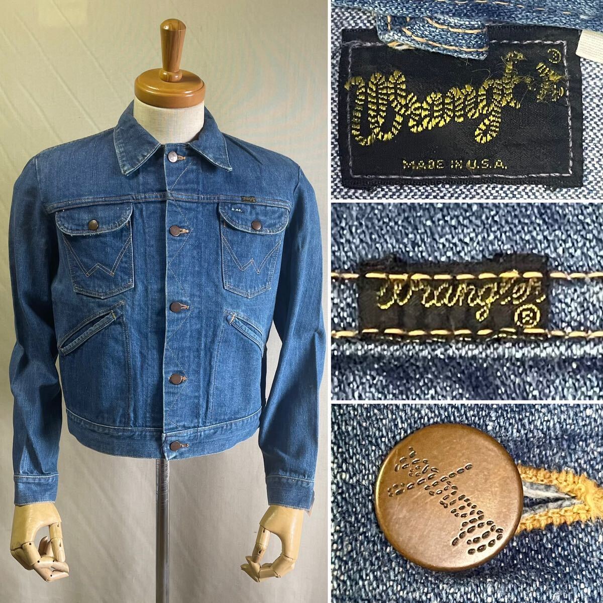 1970s Wrangler Denim Jacket Size 40_画像1