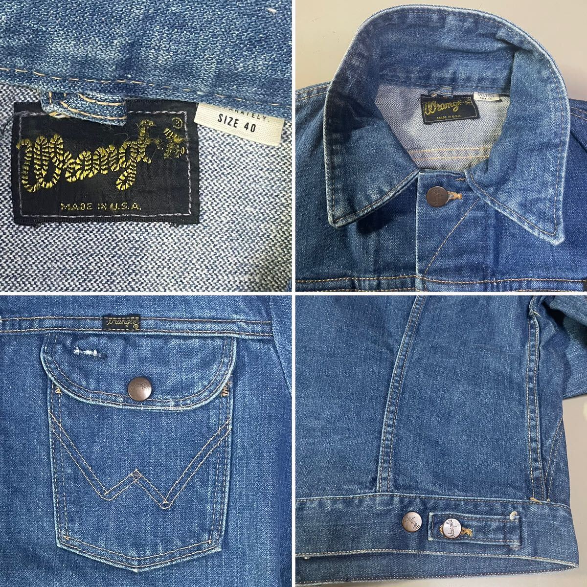 1970s Wrangler Denim Jacket Size 40_画像9