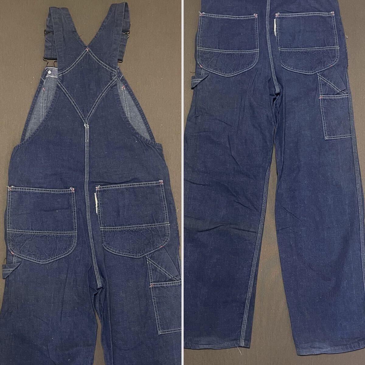 1960s MONTGOMERY WARD Denim Overall Size 34/36_画像7