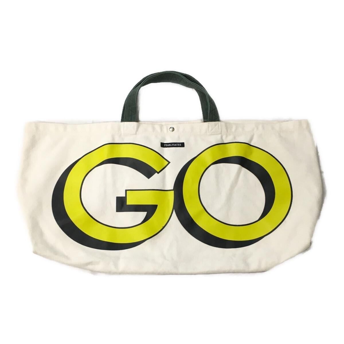 coco★パーリーゲイツ★GO GREENビッグトート★ボストンバッグ★ロッカーバッグ★白★ホワイト★中古★87569