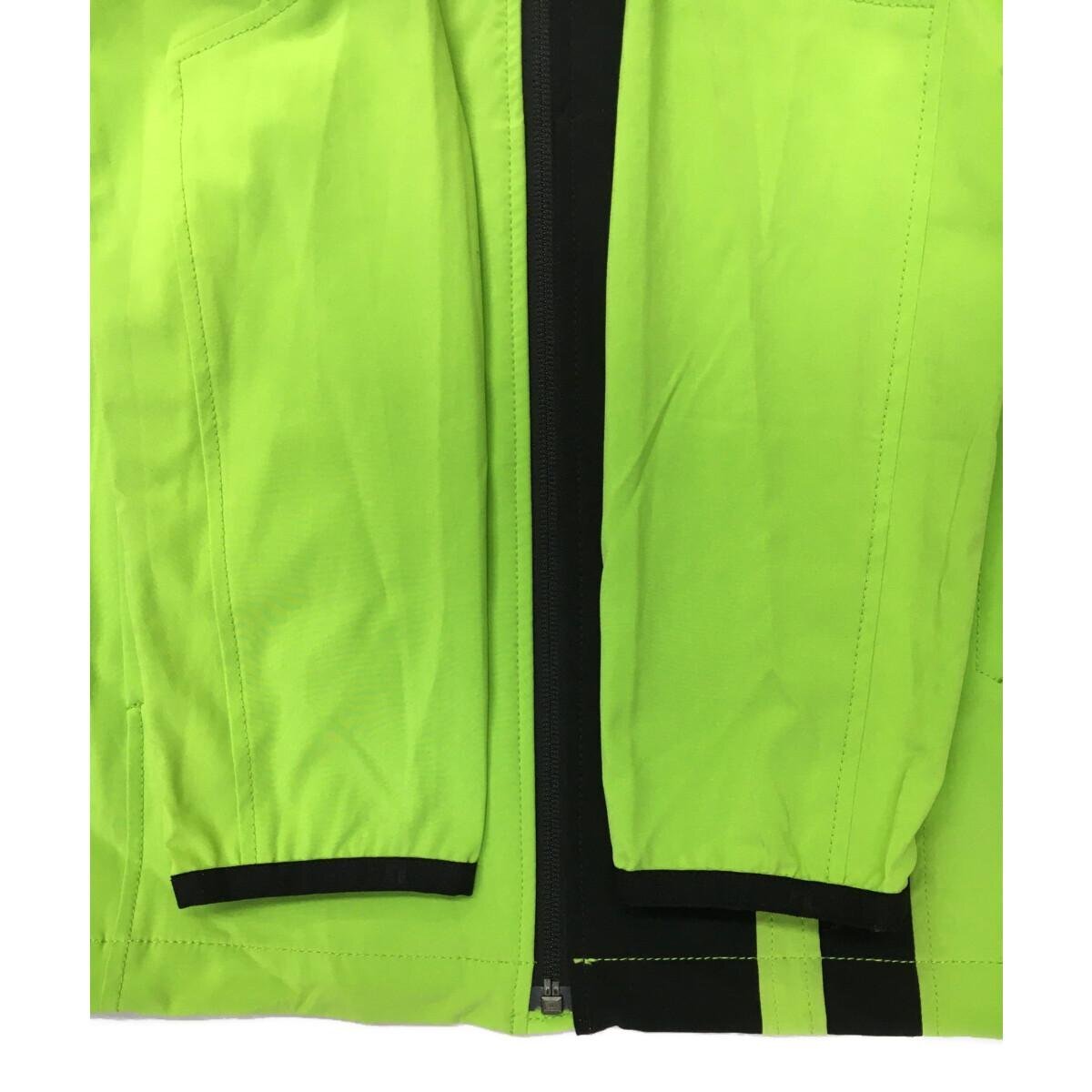 coco*J. Lindberg * long sleeve full Zip blouson * outer * yellow green × black * light green * spring autumn *S* used * letter pack post service plus shipping possible *88044