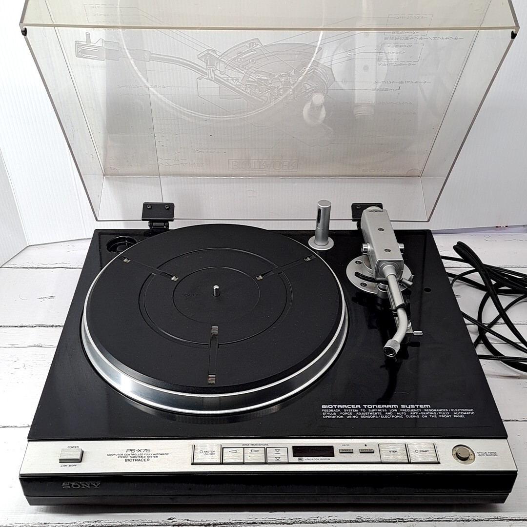 【通電確認済】SONY PS-X75 RECORD PLAYER Turntable Audio ソニー レコード プレイヤー ターンテーブル オーディオ SN45359022_画像2