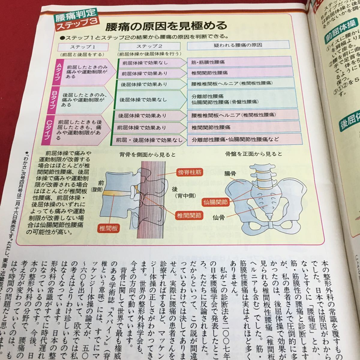 f-618 わかさ 3 腰を劇的に強めて激痛が消え老化も止まる No.1 療法 ひざ痛 冬1番の治し方 平成21年3月1日発行※3 _画像6