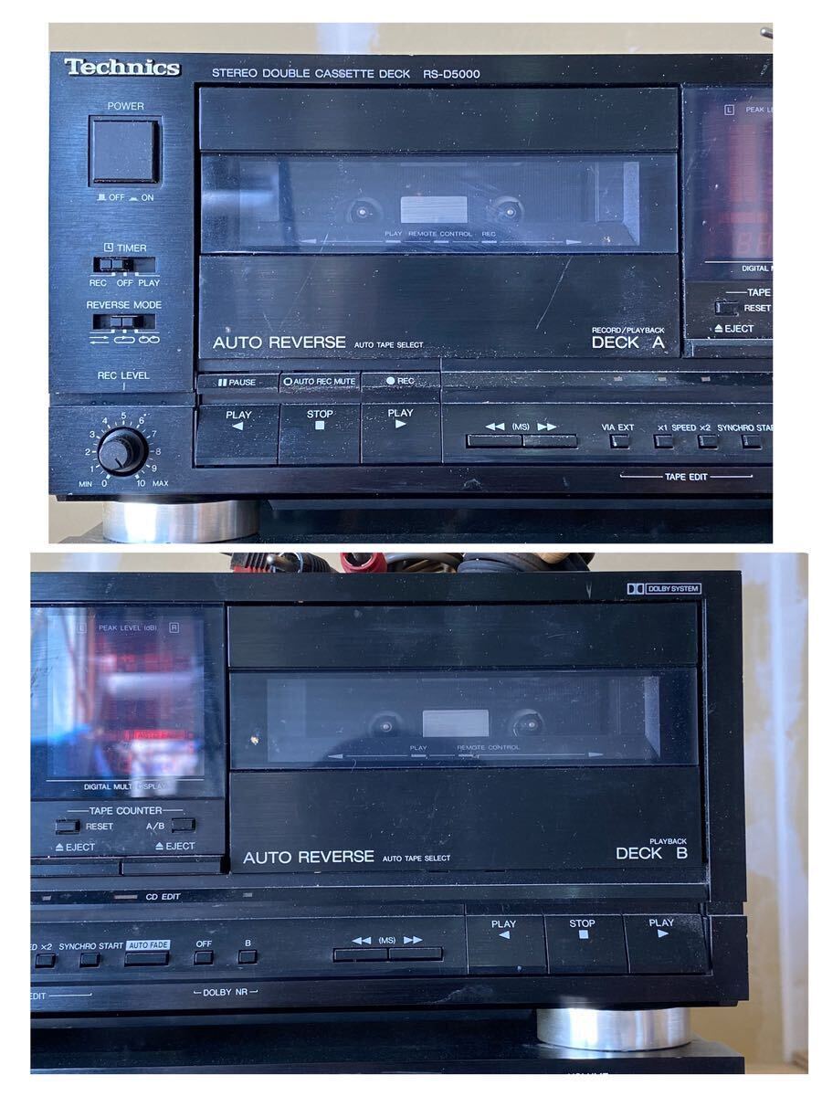Technics テクニクス RS-D5000 SU-D5000 ダブルカセットデッキ Technics テクニクス RS-D5000 SU-D5000 ダブルカセットデッキ