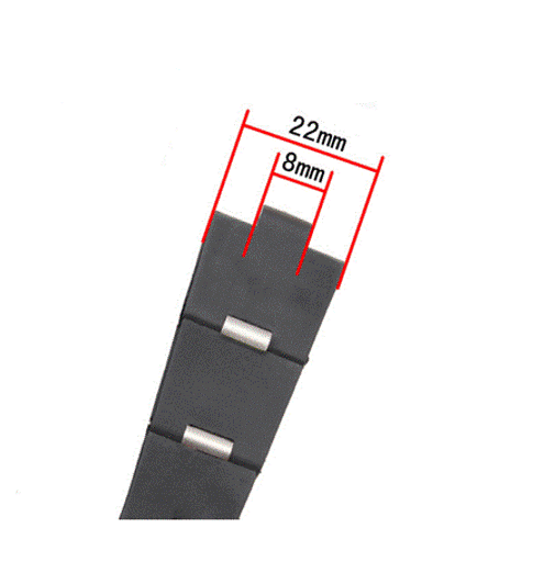 ラバーベルト ディアゴノ 黒 シルバーバックル 22mm ブルガリ 互換 ピンバックル_画像5