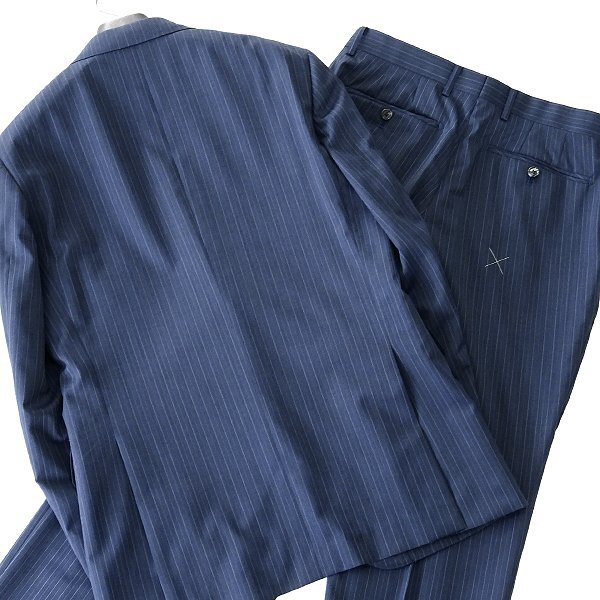 new goods doll Homme . sudden men's spring summer stripe tropical wool suit AB7( a little wide width LL) navy blue [J57407] D\'or Homme setup men's 