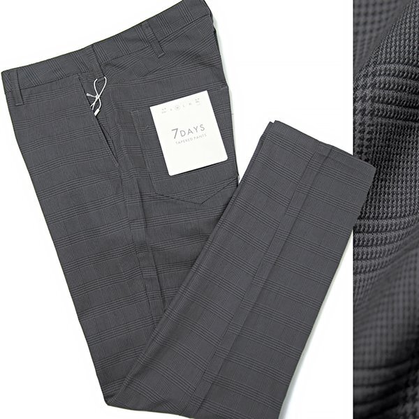  новый товар Takeo Kikuchi 7days Glenn проверка стрейч брюки M. пепел [P24019] THE SHOP TK мужской всесезонный брюки из твила 