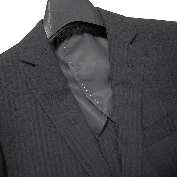  new goods suit Company spring summer shadow stripe 3 piece suit A5 (M). ash [J42938] 170-6D men's wool no- tuck single 