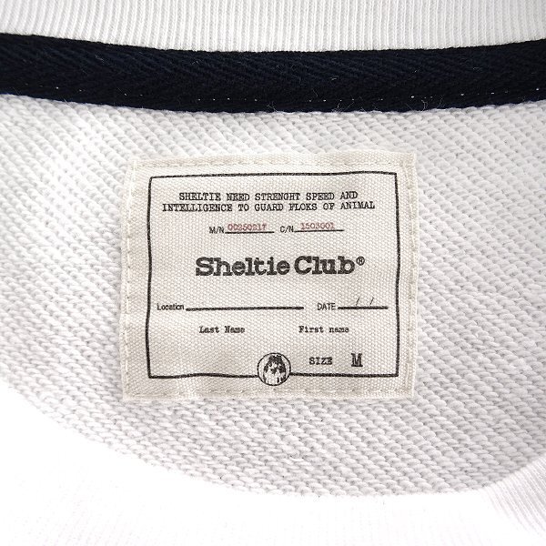 新品 シェルティークラブ 24SS 裏毛 プルオーバー スウェット シャツ LL 白 【SH1441105_7】 Sheltie Club メンズ コットン_画像10