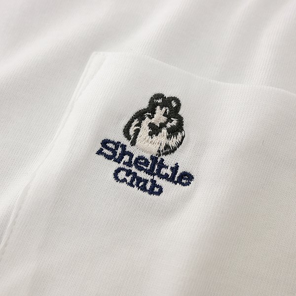 新品 シェルティークラブ 24SS 刺繍 ポケット 長袖 Tシャツ LL 白 【SH1441110_7】 春夏 Sheltie Club クルーネック ロンT カットソー_画像7