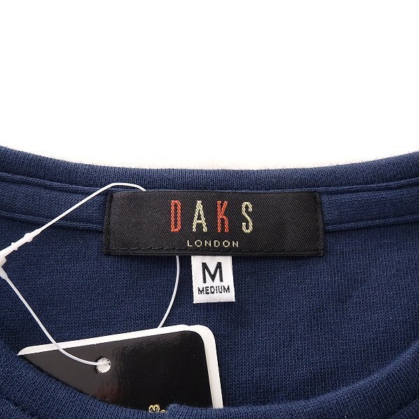 新品 ダックス ポケット 切替 ヘンリーネック カットソー L 紺 【I44340】 DAKS LONDON メンズ Tシャツ ロンT プルオーバー チェック_画像10