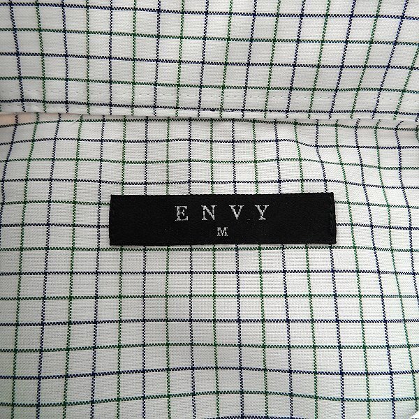 新品 山喜 エンビオム ストレッチ ファインクロス ドレス シャツ L 緑白 【HJD558_61】 ENVY HOMME メンズ 長袖 吸水速乾 イージーケア_画像8