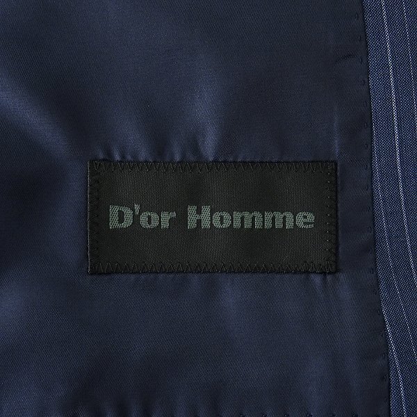 新品 ドールオム 阪急メンズ 春夏 ストライプ トロピカル ウール スーツ AB7(やや幅広LL) 紺 【J46954】 D'or Homme セットアップ メンズ_画像10