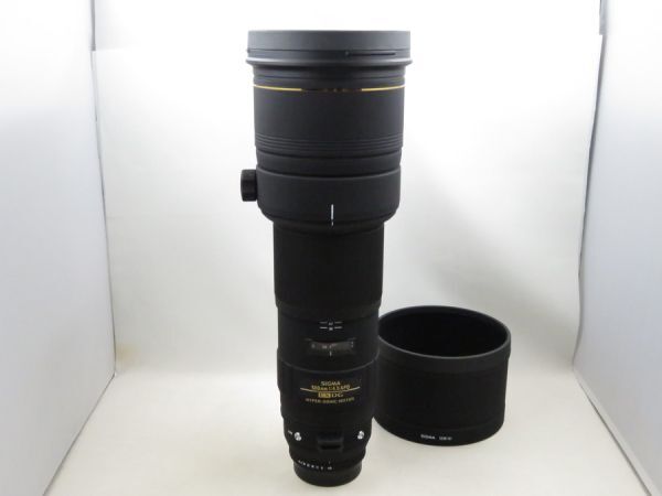 [21903W5]* finest quality beautiful goods *SIGMA APO 500mm F4.5 EX DG HSM Pentax hood * tripod seat attaching 