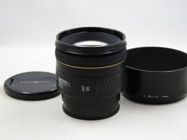 [21905V3]★完動品★MINOLTA AF 85mm F1.4 G SonyA フード付き