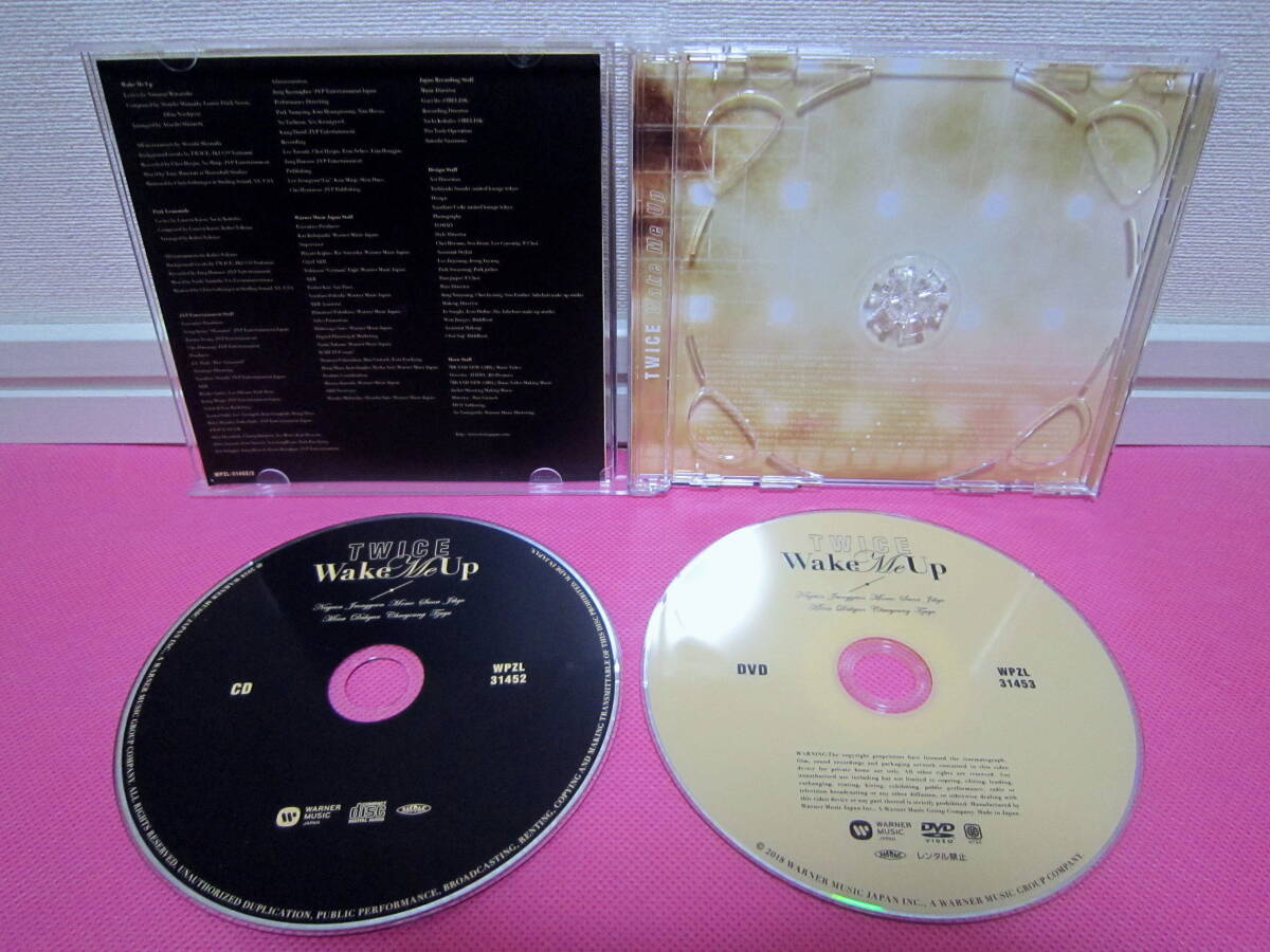 K-POP♪ TWICE／JAPAN 3rd SINGLE「Wake Me Up」初回限定盤B 日本盤CD＋DVD 廃盤！ほぼ美品！_ディスク傷無し良好！