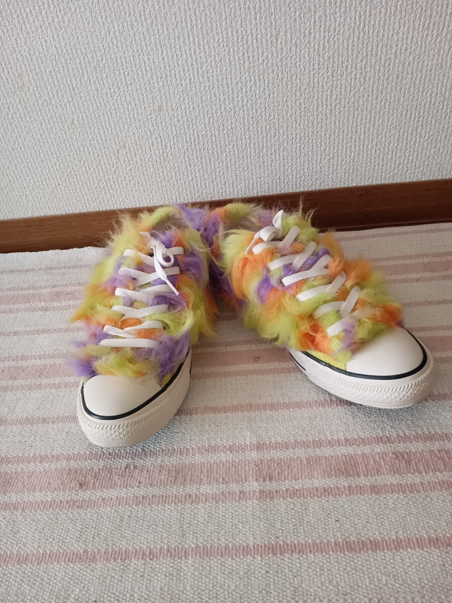 美品●限定モデル●CONVERSE●ALL STAR FURRY OX●オールスター モコモコファー スニーカー●コンバースの画像2