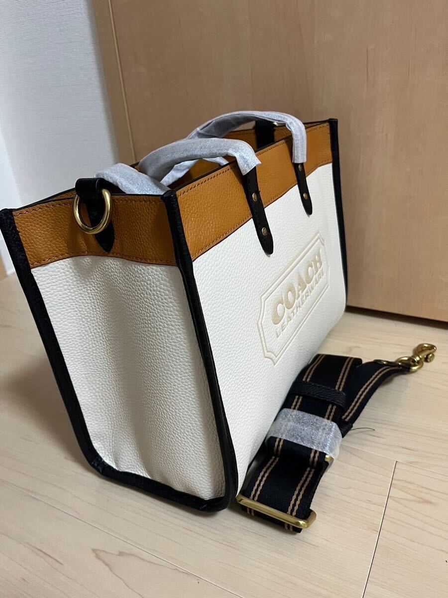 COACH トートバッグ ショルダーバッグ ホワイト ブラウン レディース コーチ C0777 _画像5