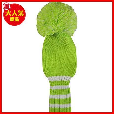 ★色:Lime Green Stripes★ ゴルフ ヘッドカバー ニット セット 4枚セットセット ゴルフクラブドライバーウッド（460_画像5