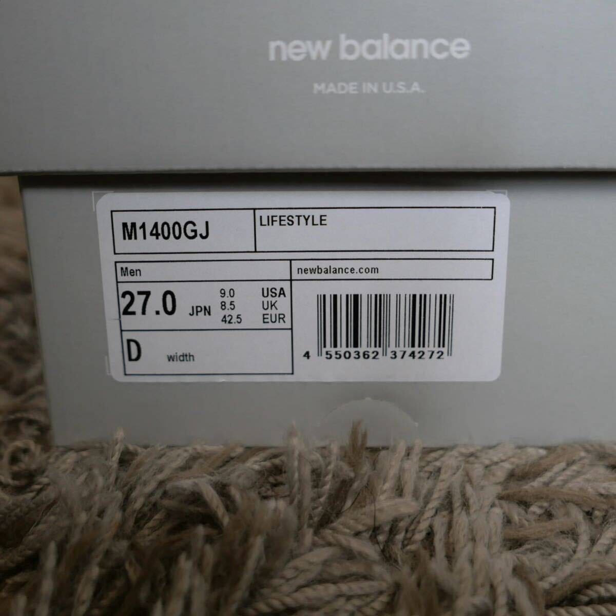 美品 箱付き NEW BALANCE ニューバランス GRY M1400GJ MADE IN USA アメリカ製 SNEAKERスニーカー M990 M991 M992 M1300 M1400 M1500_画像8