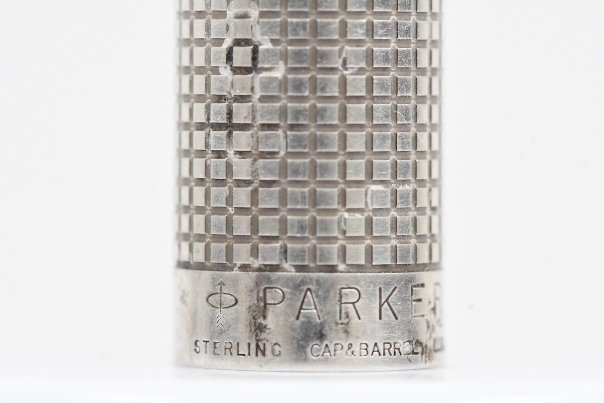PARKER パーカー PARKER75 STERLING CAP&BARREL スターリングシルバー14K POINT XF 万年筆 箱付き 20784056_画像9