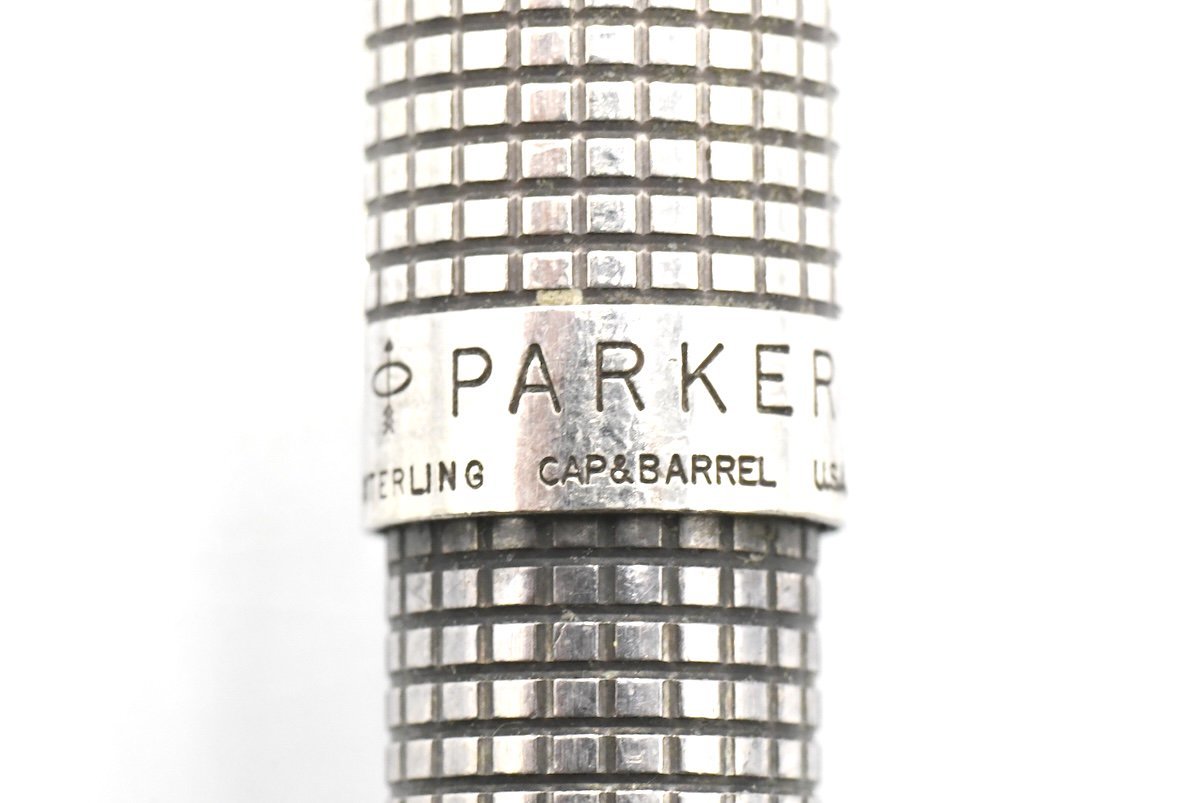 PARKER パーカー STERLING スターリング CAP＆BARREL 格子 ノック式 ボールペン 20760706_画像7