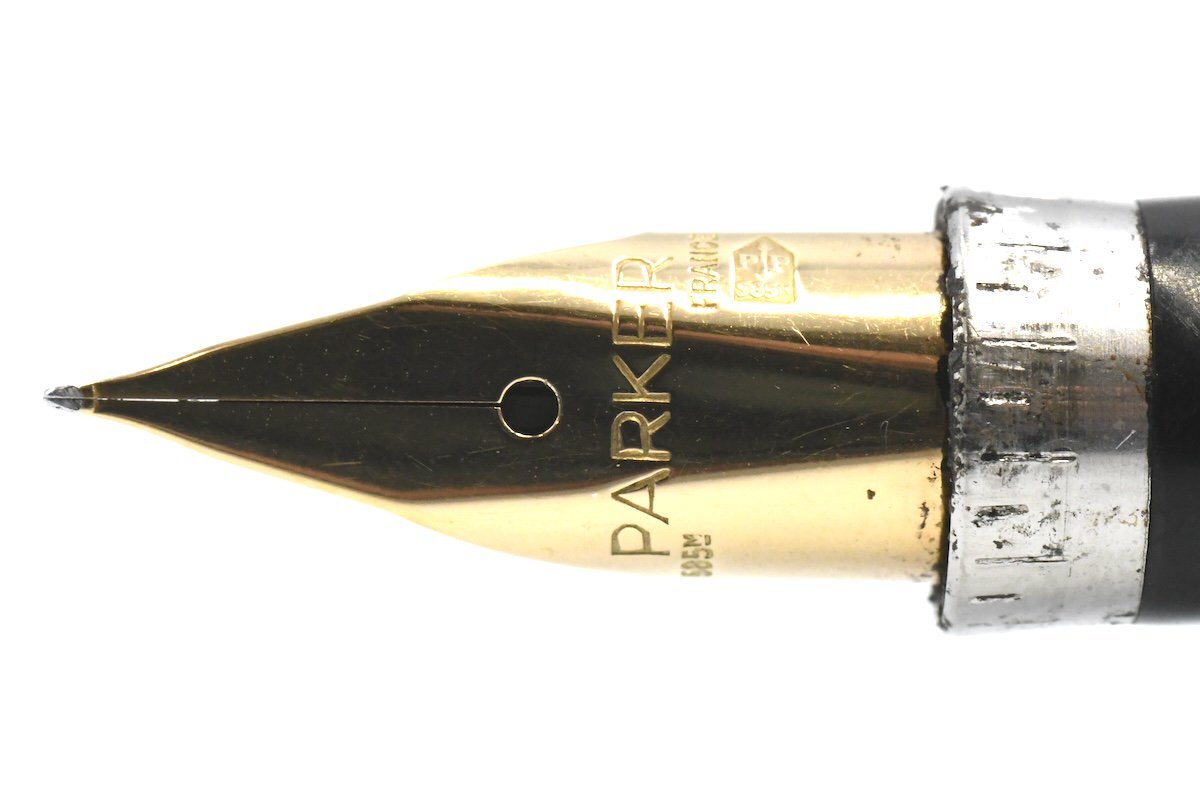 PARKER パーカー Laque ラクエ ブラウンマーブル 14K-585 XF 万年筆 ボールペン セット 20775294の画像4