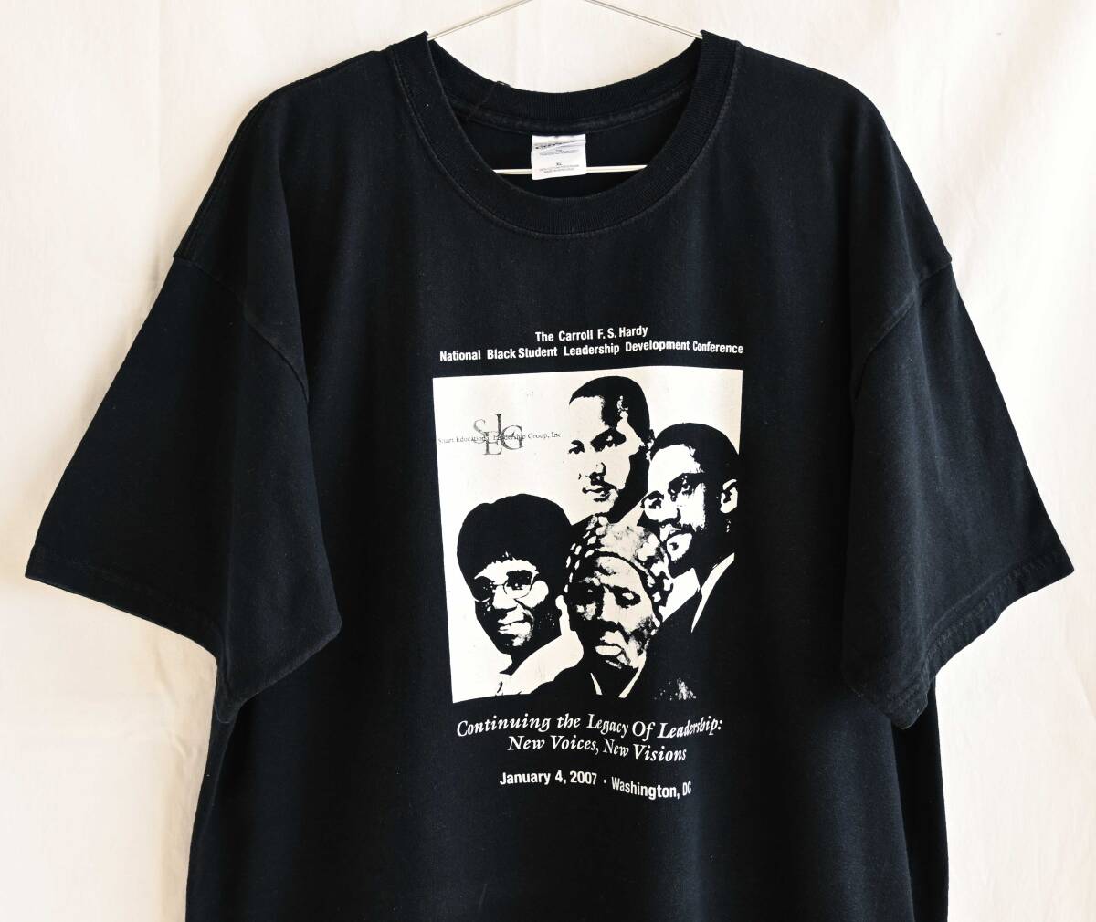 【90'sヴィンテージ】Malcolm X キング牧師 ハリエット・タブマン 黒人指導者Tシャツ/XL/ブラック/ブラックパワー/激レア/p-242-5-1_画像6