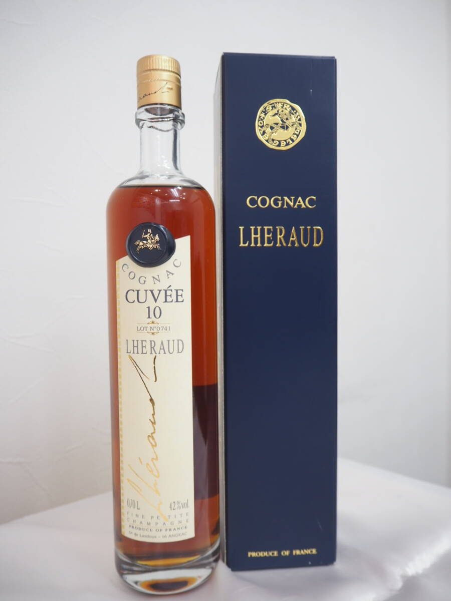 ◆未開栓◆LHERAUD CUVEE 10/レロー キュヴェ 10 コニャック ブランデー 700ml 42% 箱付き◆シャンパーニュ/洋酒/古酒/アルコール 72192_画像1