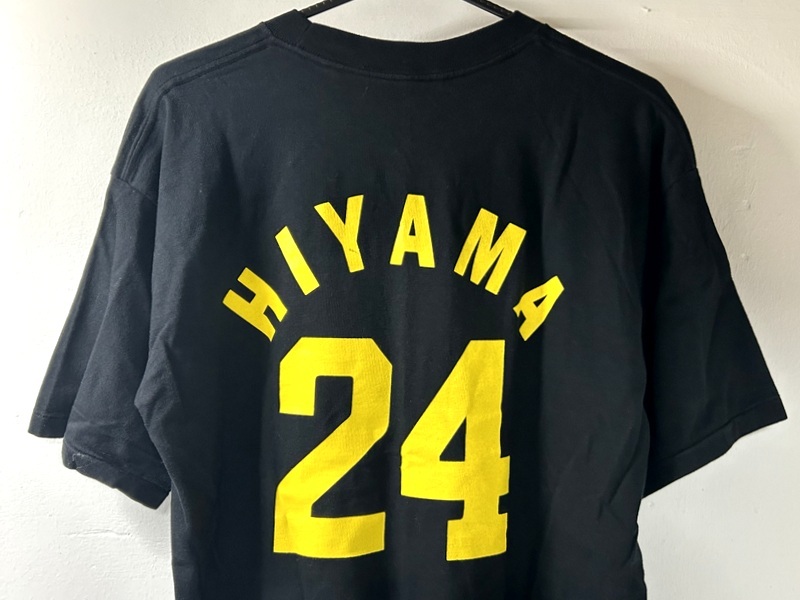 微美品 HANSHIN Tigers 阪神タイガース 桧山進次郎 #24 Tシャツ ブラック/イエローの画像5