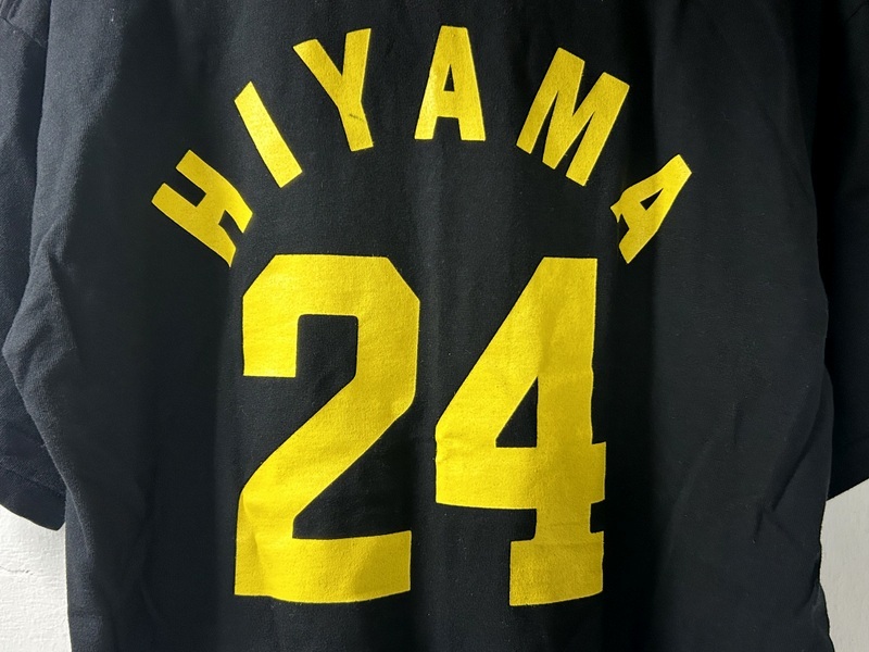 微美品 HANSHIN Tigers 阪神タイガース 桧山進次郎 #24 Tシャツ ブラック/イエローの画像8