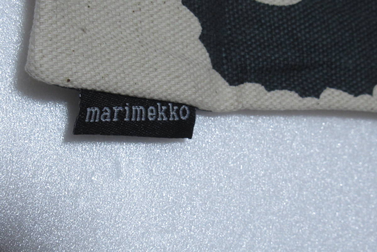 ★marimekko マリメッコ トートバッグ 生成り ダークグリーン フィンランド 北欧雑貨 コットンリネン エコバッグ
