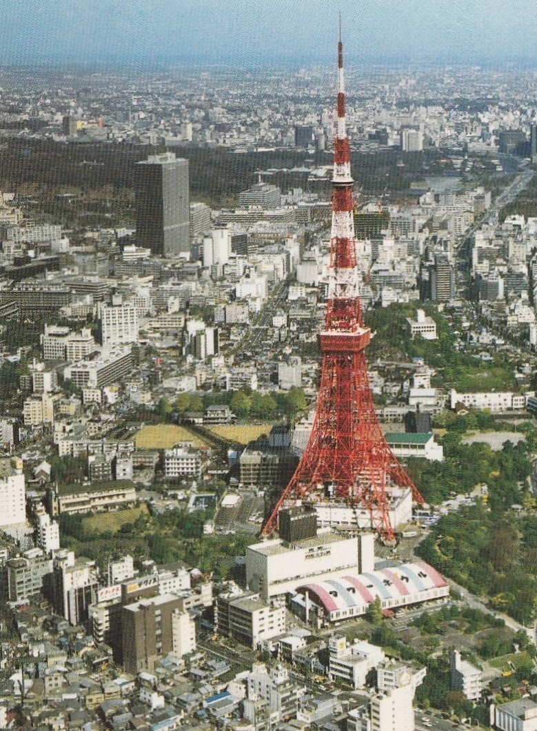 ** Tokyo tower *[ empty .] [ capital heart part ]* picture postcard * Tokyo * street average *
