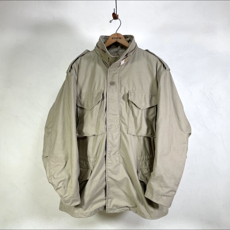 USA製 alpha社 m-65 field jacket カーキ large regular フィールドジャケット u.s.army made in usa 90s vintage ヴィンテージ 米軍_画像1