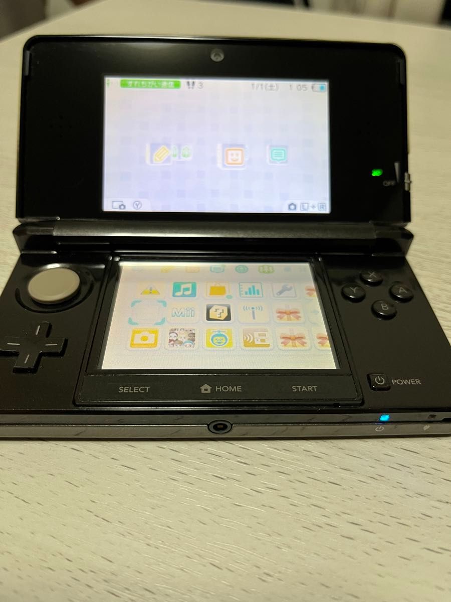 【動作確認済】ニンテンドー3DS 本体 コスモブラック　充電器付き