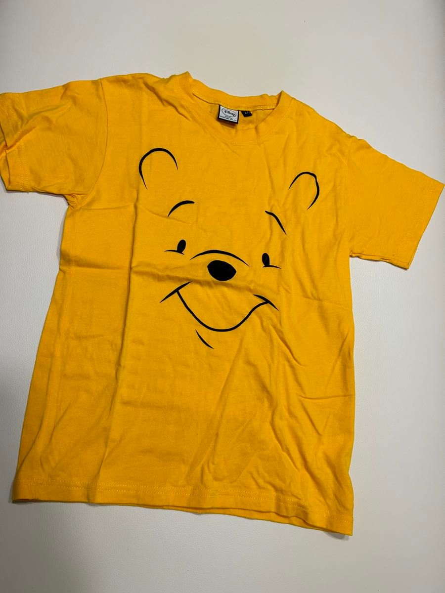 Tシャツ　プーさん　ディズニー　イエロー