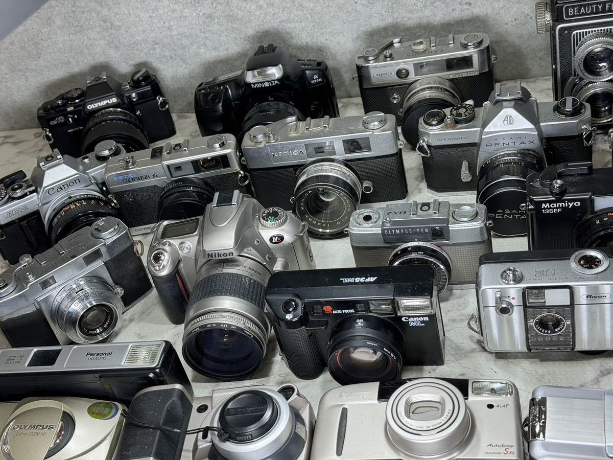 【カメラ約30キロまとめ売り】60台 Nikon Canon FUJIFILM PENTAX SONY Nikon OLYMPUS Konica Mamiya 一眼レフ フィルムカメラ 二眼レフ _画像5