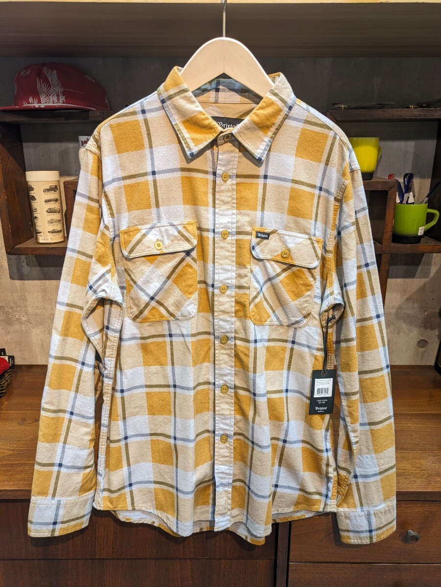 NEW！ BRIXTON ブリクストン ライトな ネルシャツ 薄手 M サイズ BOWERY 新品 アメカジ セール！