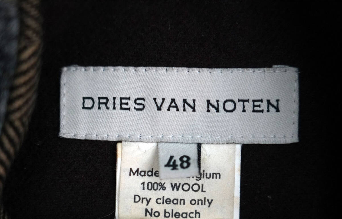 アーカイブ超美品 ★ ドリス ヴァン ノッテン DRIES VAN NOTEN ライカ期 ウール デザイン コート（48) ★ 丁寧なつくりの良作_画像6