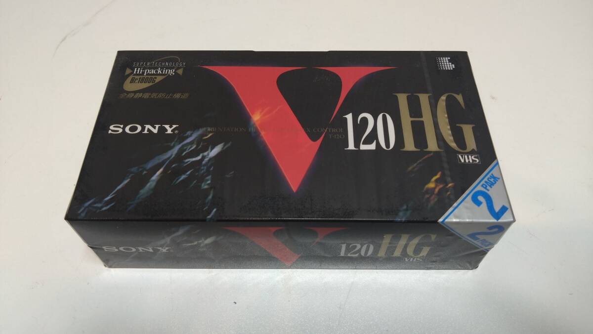ｍ68⑤ 【新品】未開封 SONY VHS ビデオテープ T-120 3セット 計6本 まとめ売り ダビング/上書き/録画/ドラマ/映画/レトロの画像2